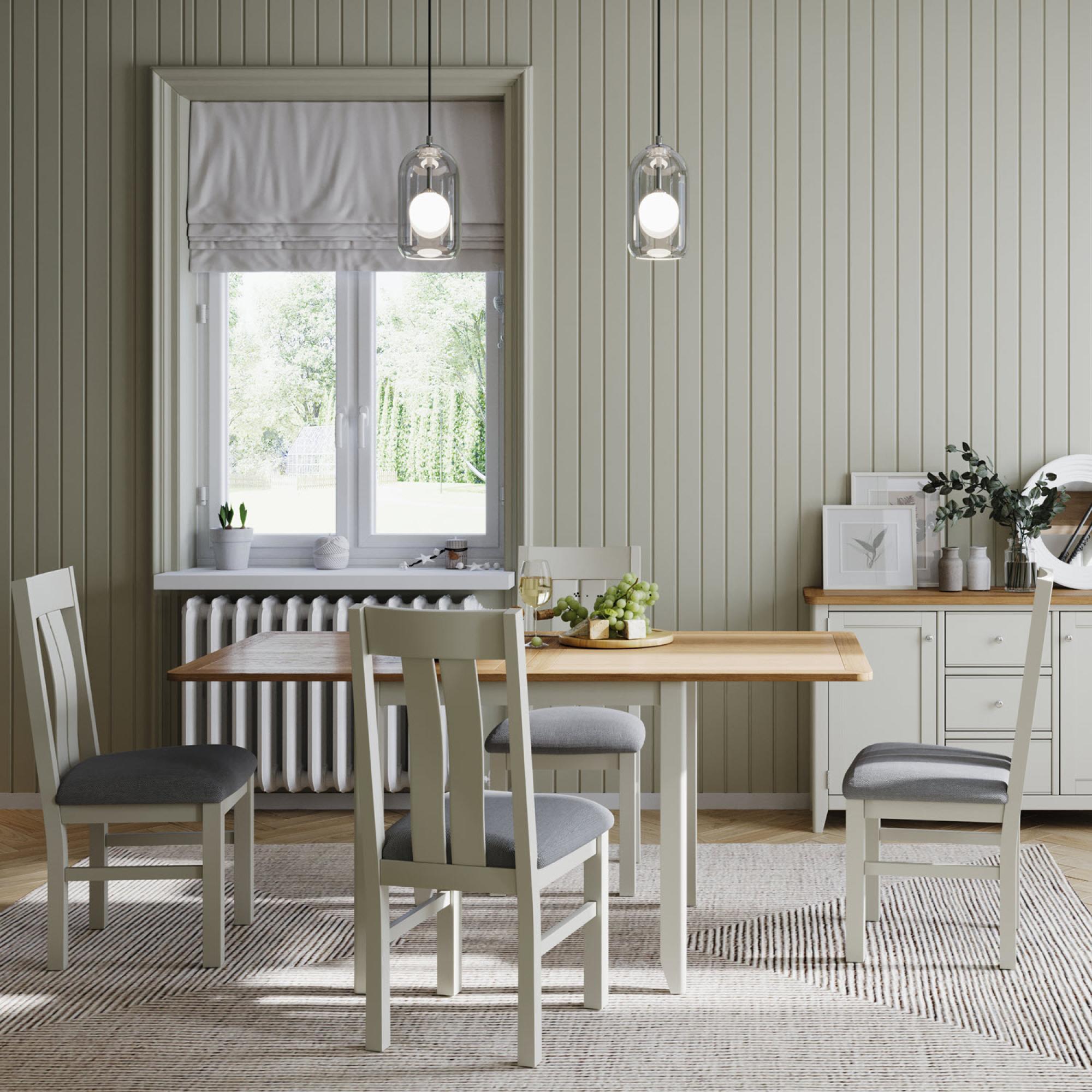 Product photograph of Arden Grey Painted 2-6 Seater Square Flip Top Extending Dining Table from Choice Furniture Superstore.